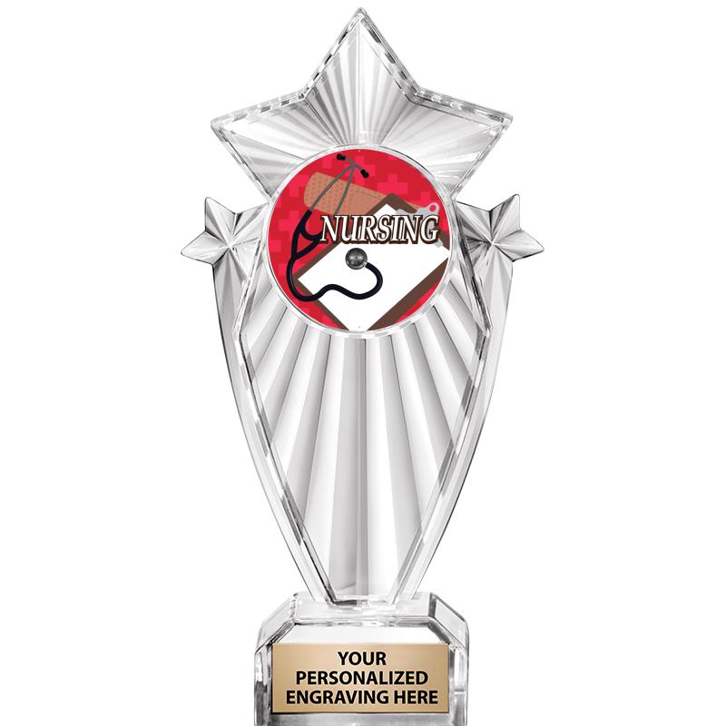 8"CLEAR STARGRAM ICICLE TROPHY