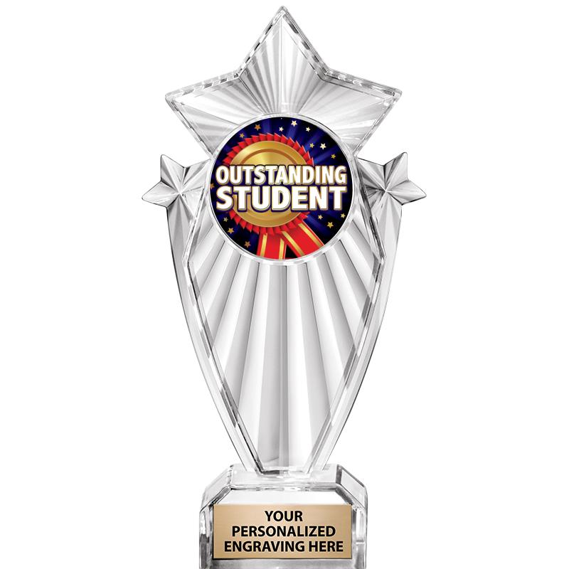 8"CLEAR STARGRAM ICICLE TROPHY