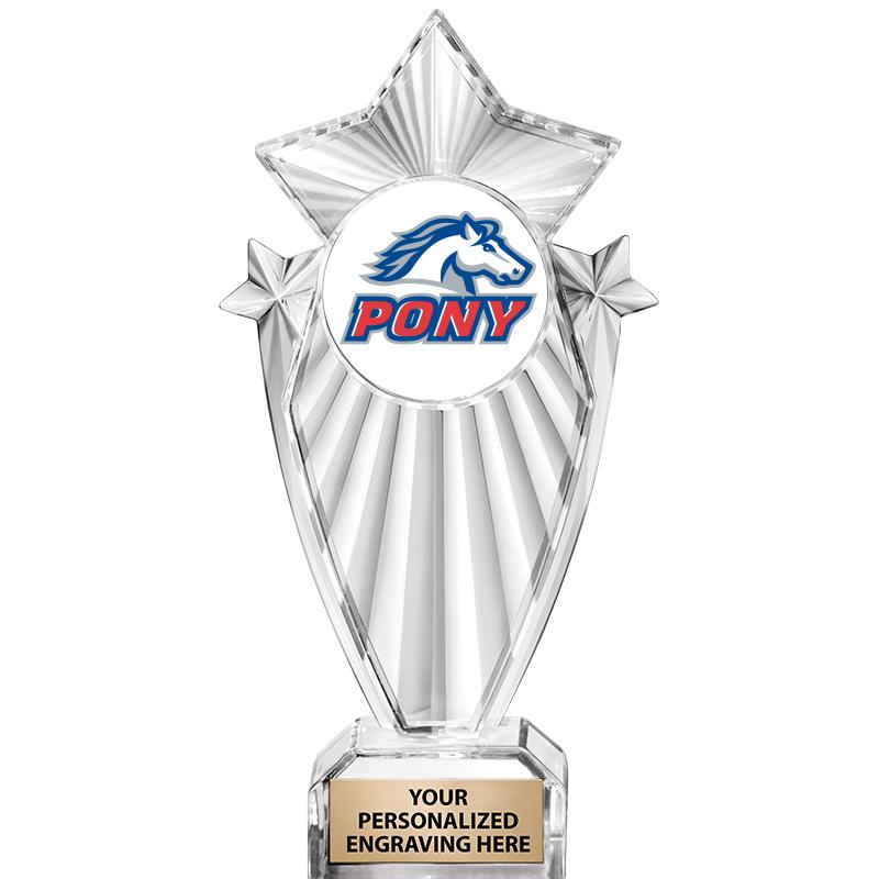 8"CLEAR STARGRAM ICICLE TROPHY