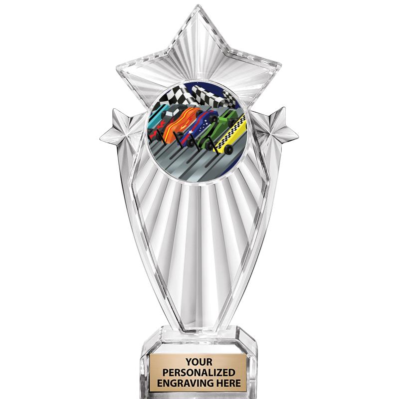 8"CLEAR STARGRAM ICICLE TROPHY