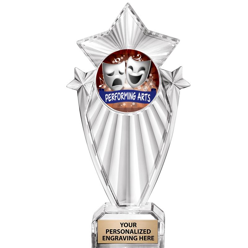 8"CLEAR STARGRAM ICICLE TROPHY