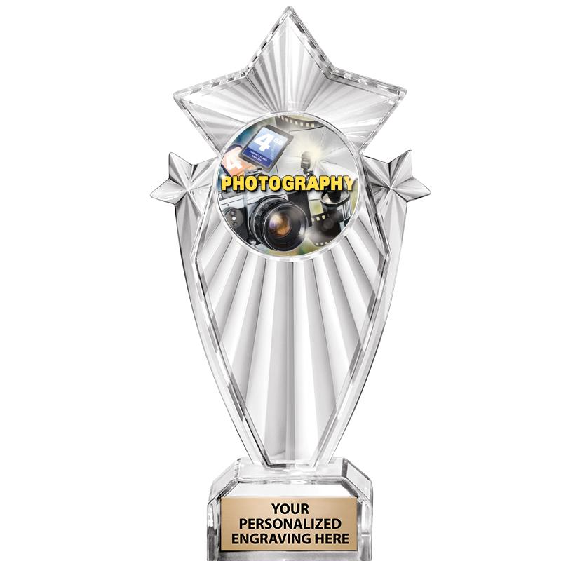 8"CLEAR STARGRAM ICICLE TROPHY