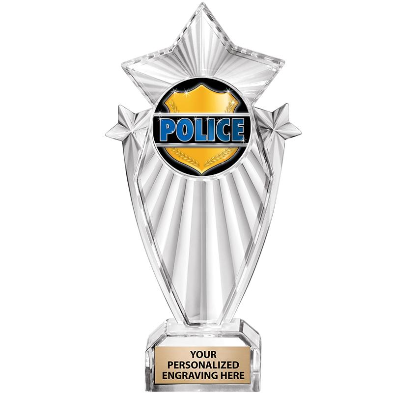 8"CLEAR STARGRAM ICICLE TROPHY