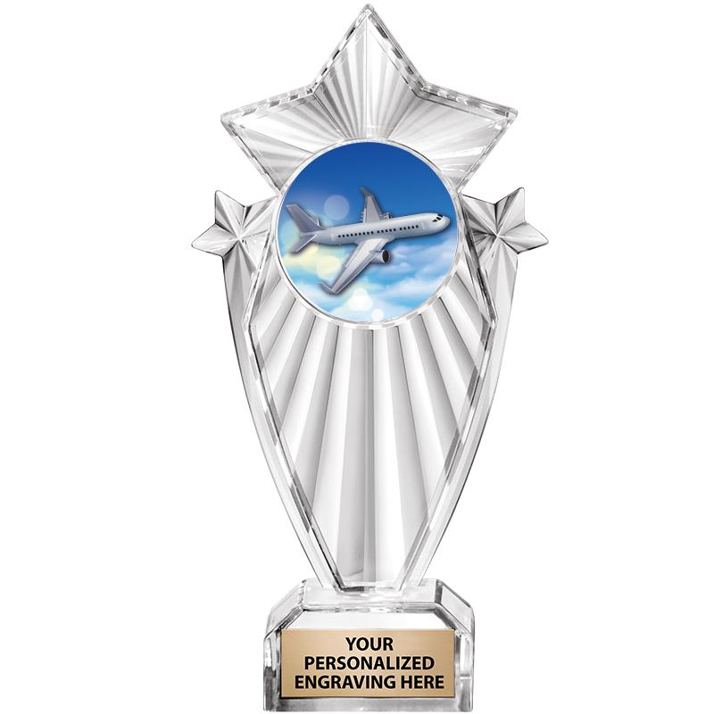 8"CLEAR STARGRAM ICICLE TROPHY