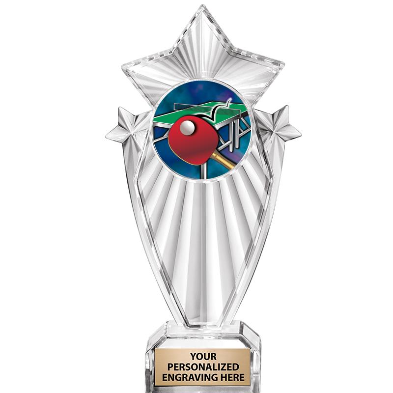 8"CLEAR STARGRAM ICICLE TROPHY