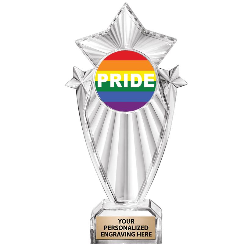 8"CLEAR STARGRAM ICICLE TROPHY