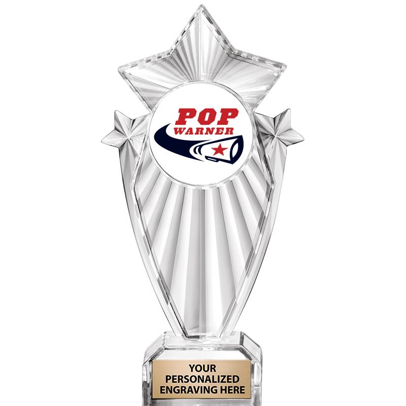 8"CLEAR STARGRAM ICICLE TROPHY