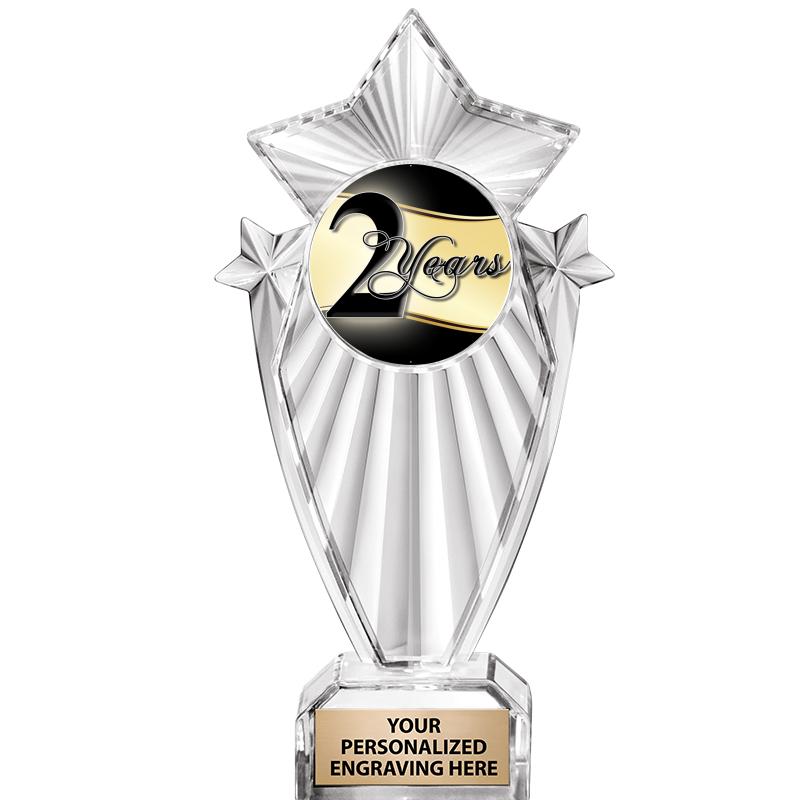 8"CLEAR STARGRAM ICICLE TROPHY