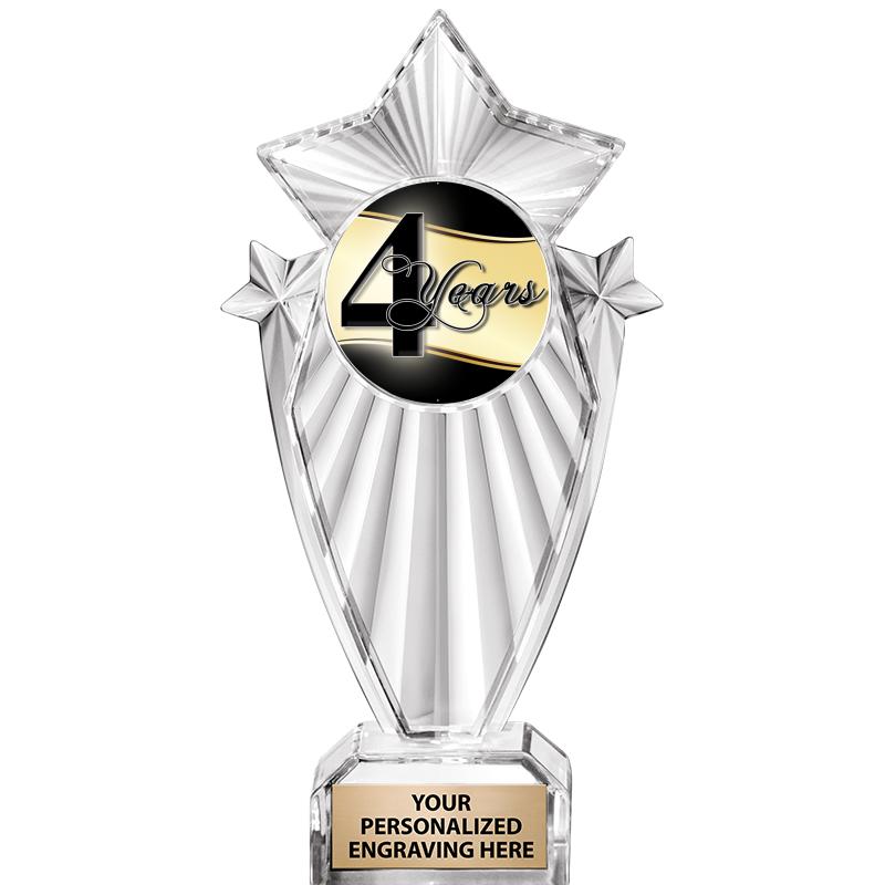 8"CLEAR STARGRAM ICICLE TROPHY