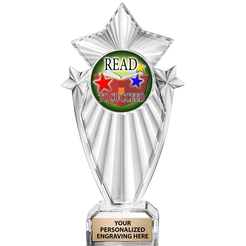 8"CLEAR STARGRAM ICICLE TROPHY