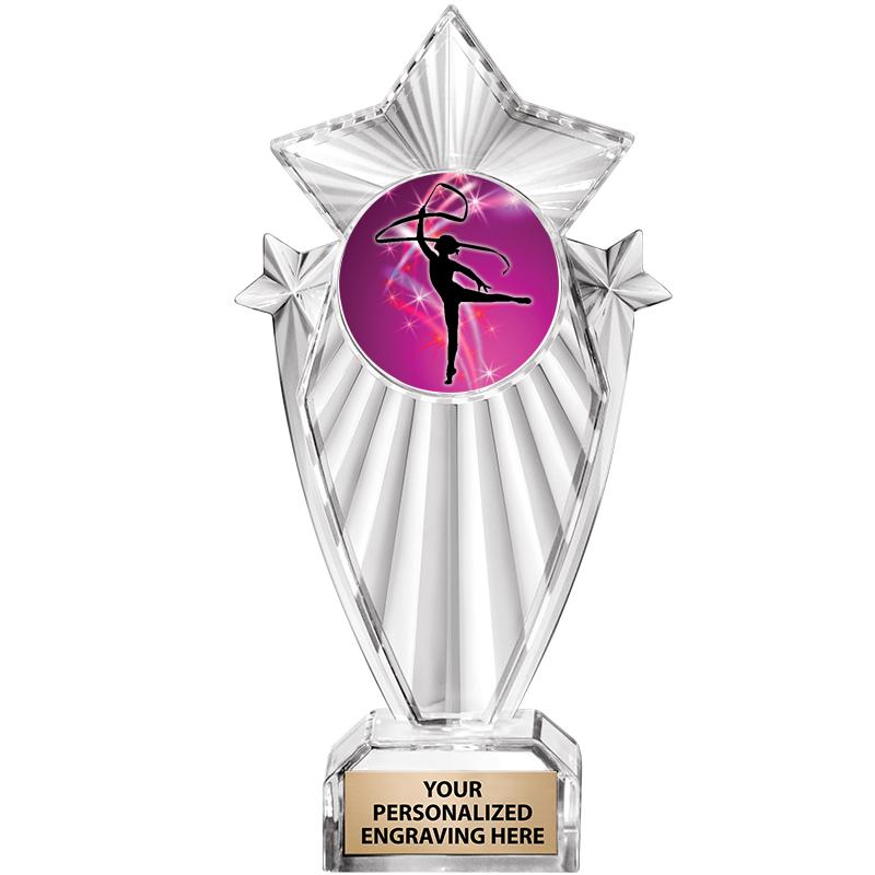 8"CLEAR STARGRAM ICICLE TROPHY