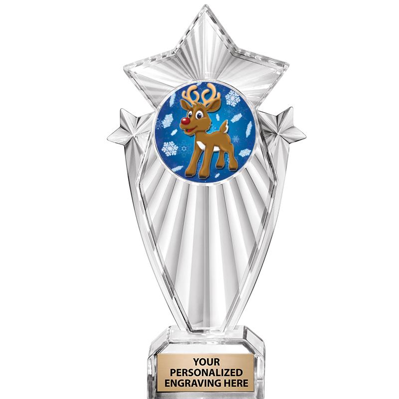 8"CLEAR STARGRAM ICICLE TROPHY