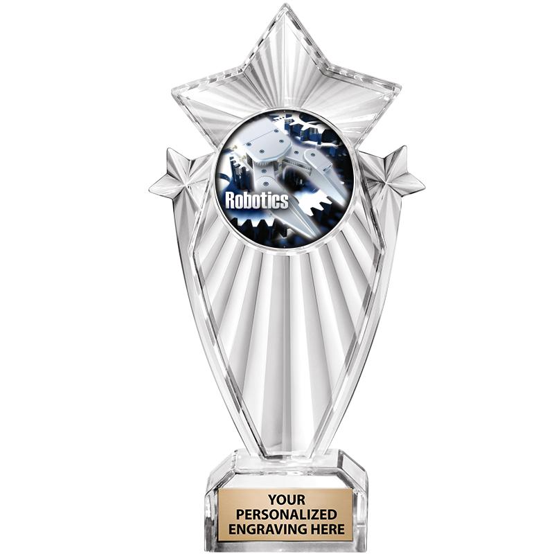 8"CLEAR STARGRAM ICICLE TROPHY