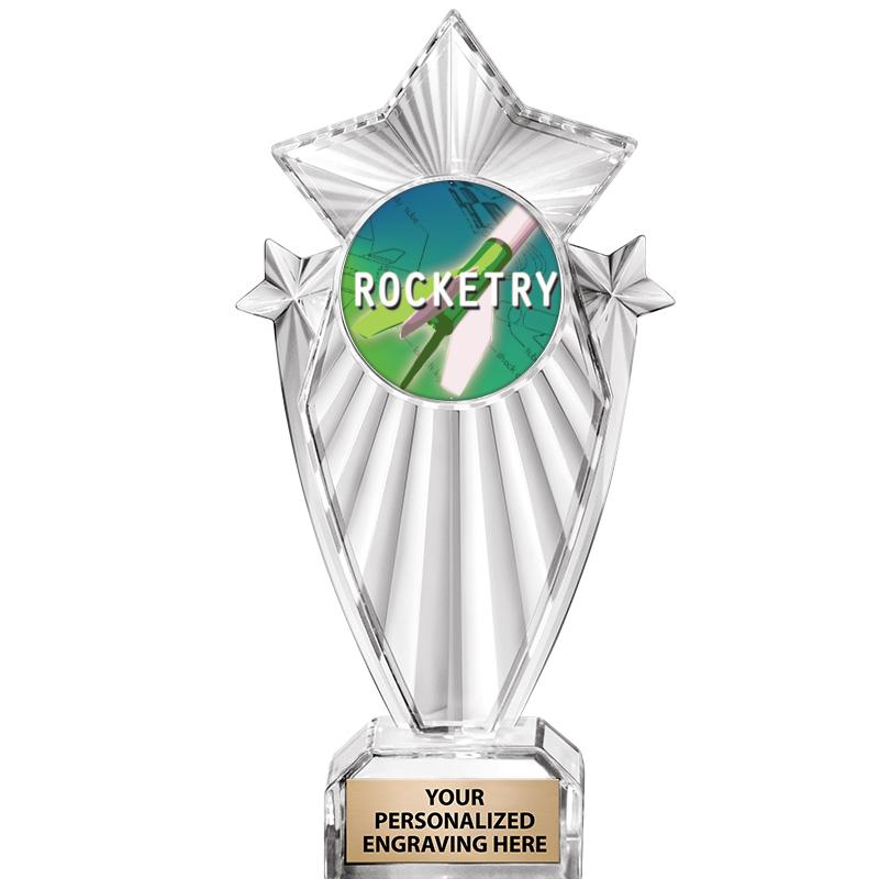 8"CLEAR STARGRAM ICICLE TROPHY