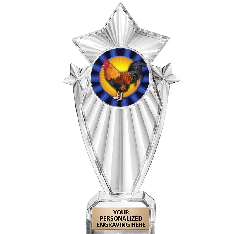 8"CLEAR STARGRAM ICICLE TROPHY