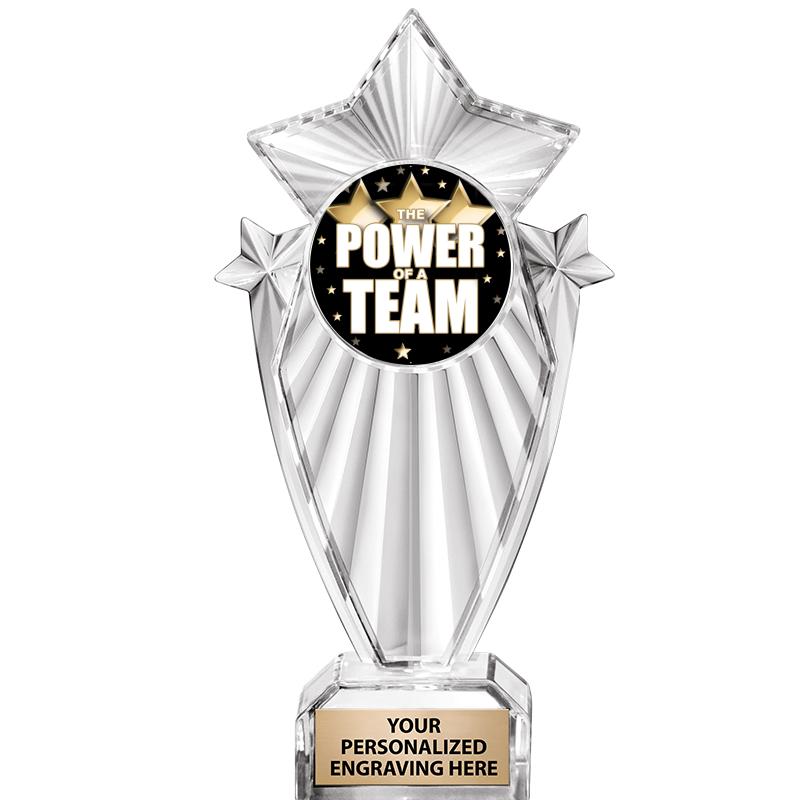 8"CLEAR STARGRAM ICICLE TROPHY