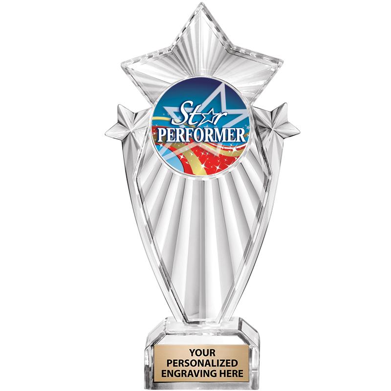 8"CLEAR STARGRAM ICICLE TROPHY