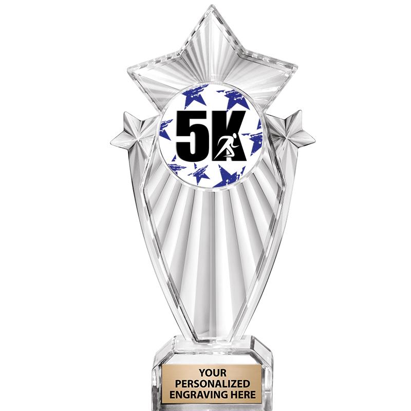 8"CLEAR STARGRAM ICICLE TROPHY