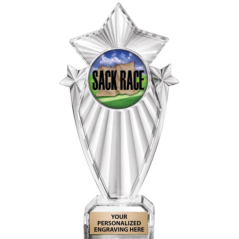 8"CLEAR STARGRAM ICICLE TROPHY