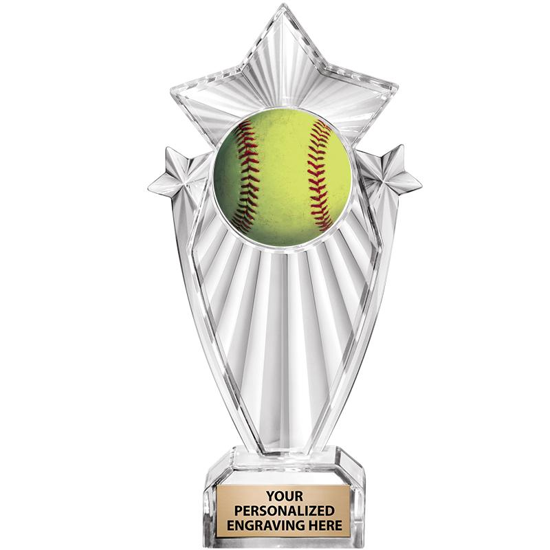 8"CLEAR STARGRAM ICICLE TROPHY