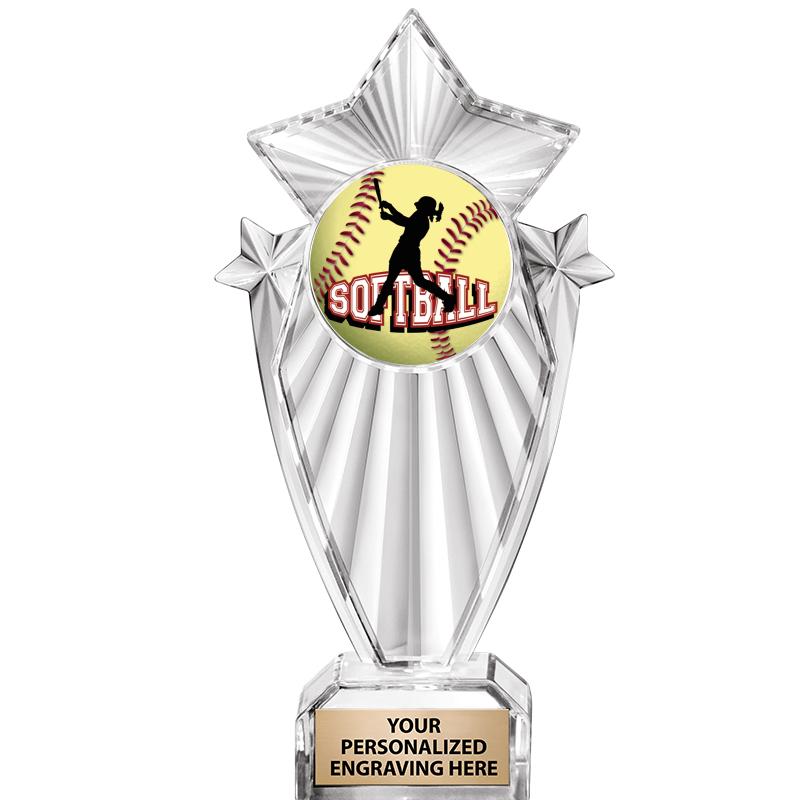 8"CLEAR STARGRAM ICICLE TROPHY