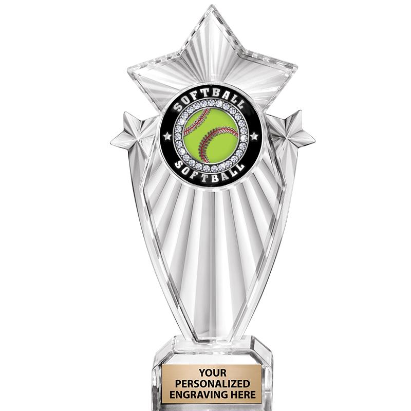 8"CLEAR STARGRAM ICICLE TROPHY