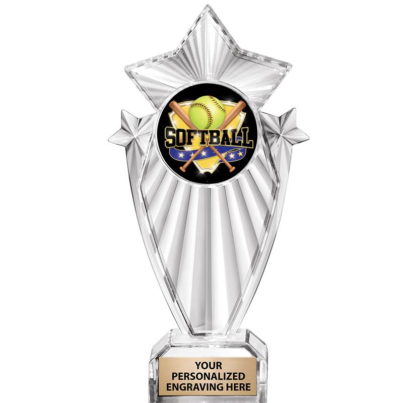 8"CLEAR STARGRAM ICICLE TROPHY