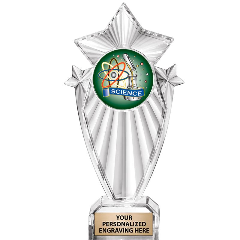 8"CLEAR STARGRAM ICICLE TROPHY