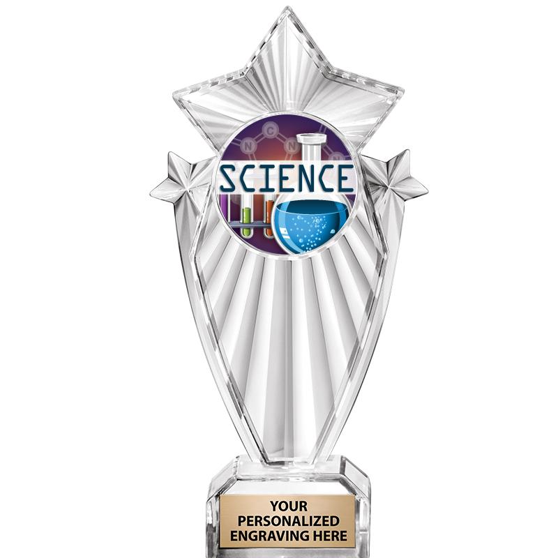 8"CLEAR STARGRAM ICICLE TROPHY