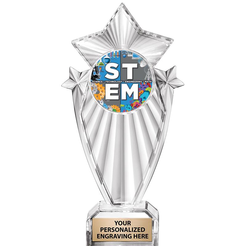 8"CLEAR STARGRAM ICICLE TROPHY