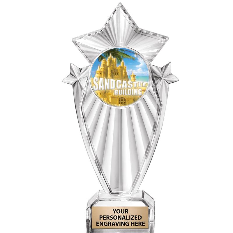 8"CLEAR STARGRAM ICICLE TROPHY