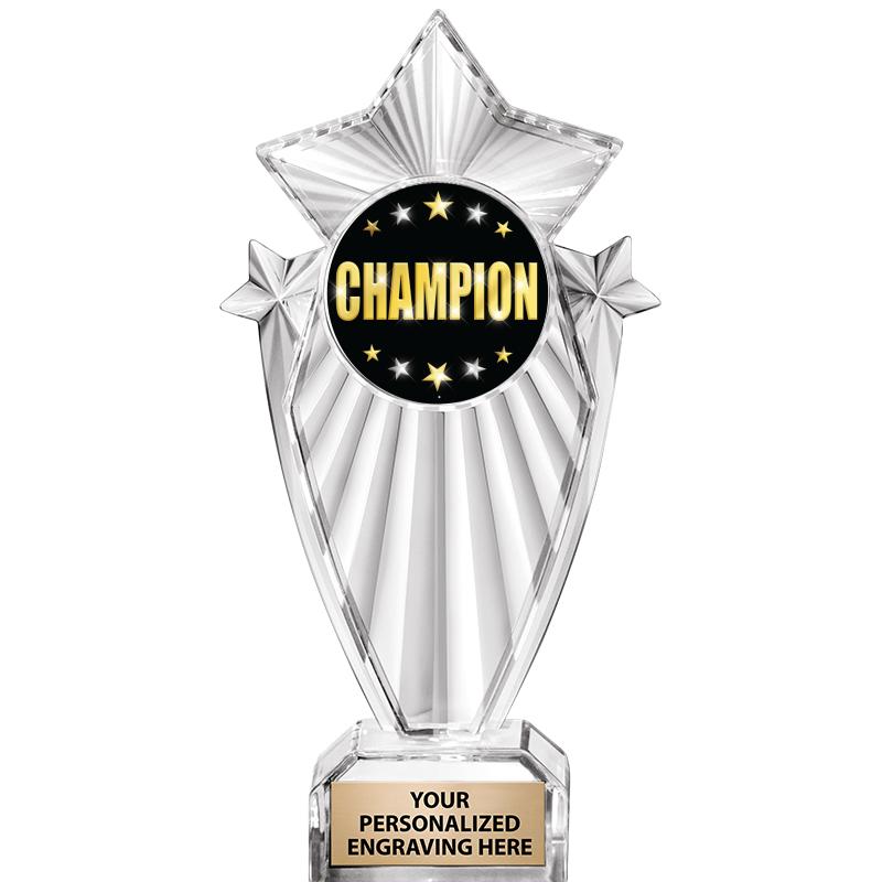 8"CLEAR STARGRAM ICICLE TROPHY