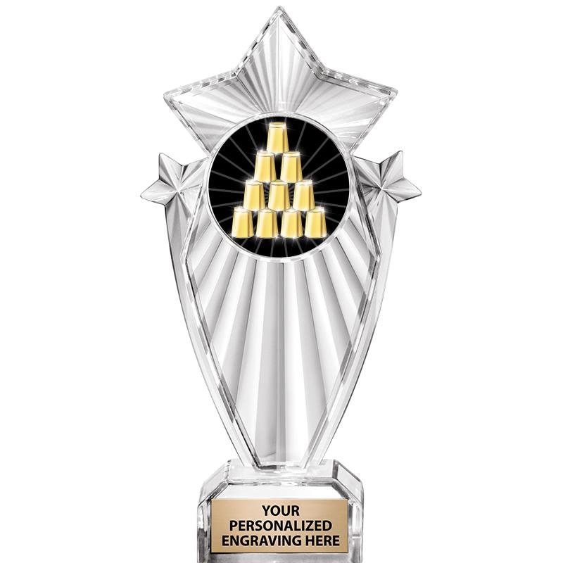 8"CLEAR STARGRAM ICICLE TROPHY