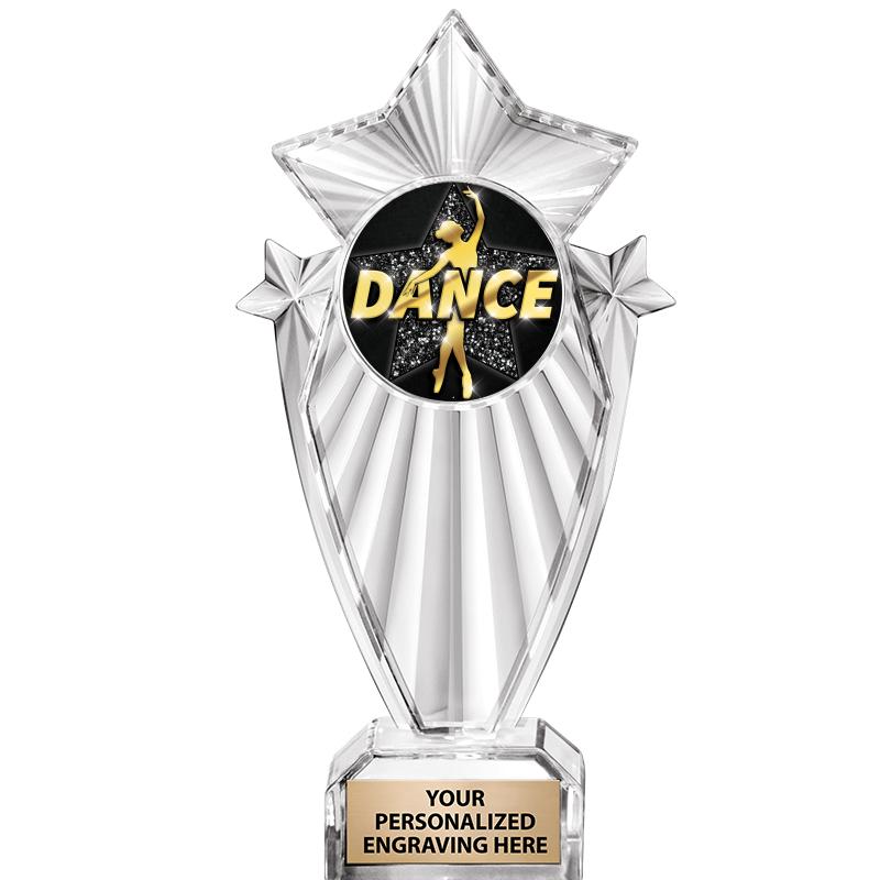 8"CLEAR STARGRAM ICICLE TROPHY