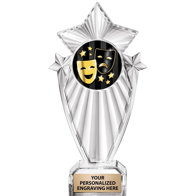 8"CLEAR STARGRAM ICICLE TROPHY