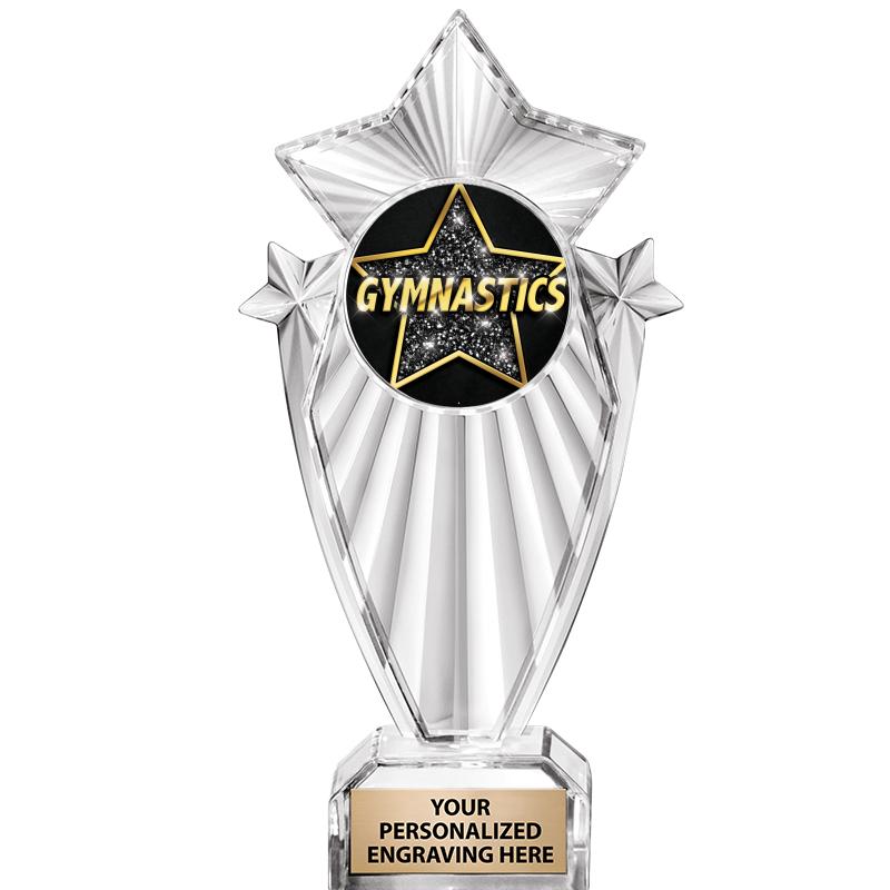 8"CLEAR STARGRAM ICICLE TROPHY