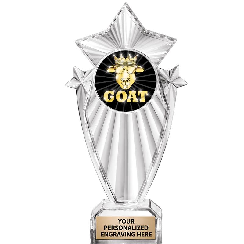 8"CLEAR STARGRAM ICICLE TROPHY