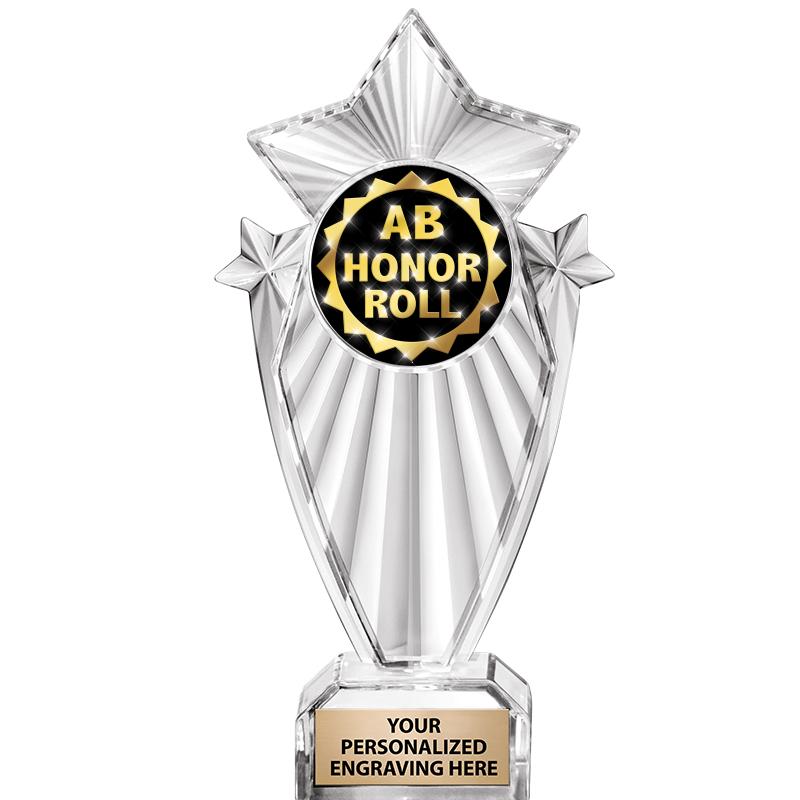 8"CLEAR STARGRAM ICICLE TROPHY