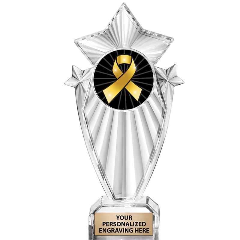 8"CLEAR STARGRAM ICICLE TROPHY