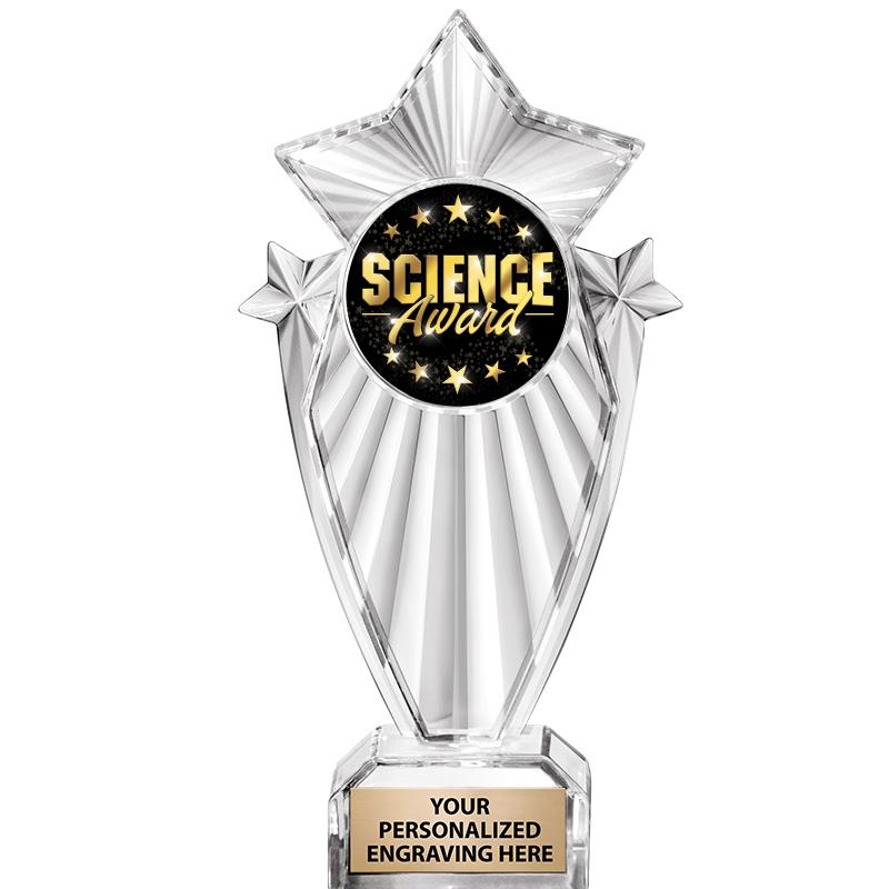 8"CLEAR STARGRAM ICICLE TROPHY