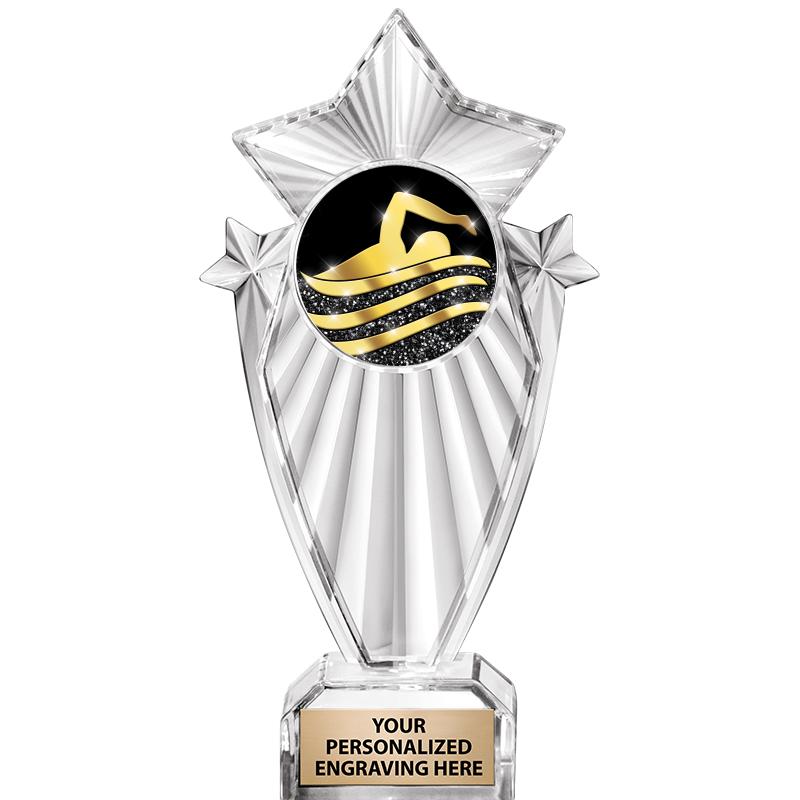 8"CLEAR STARGRAM ICICLE TROPHY