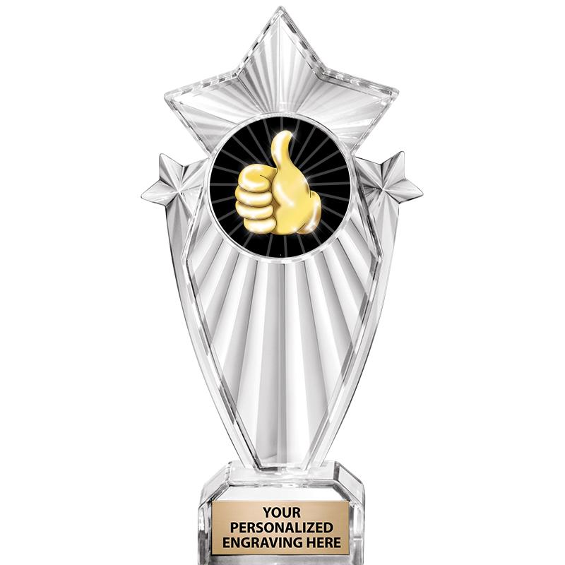 8"CLEAR STARGRAM ICICLE TROPHY