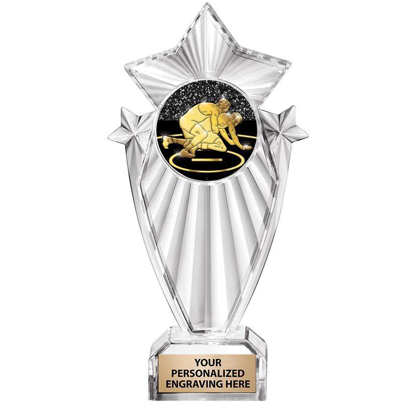 8"CLEAR STARGRAM ICICLE TROPHY