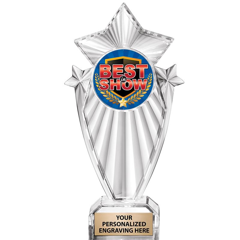 8"CLEAR STARGRAM ICICLE TROPHY