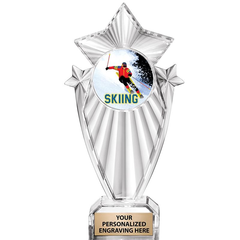 8"CLEAR STARGRAM ICICLE TROPHY