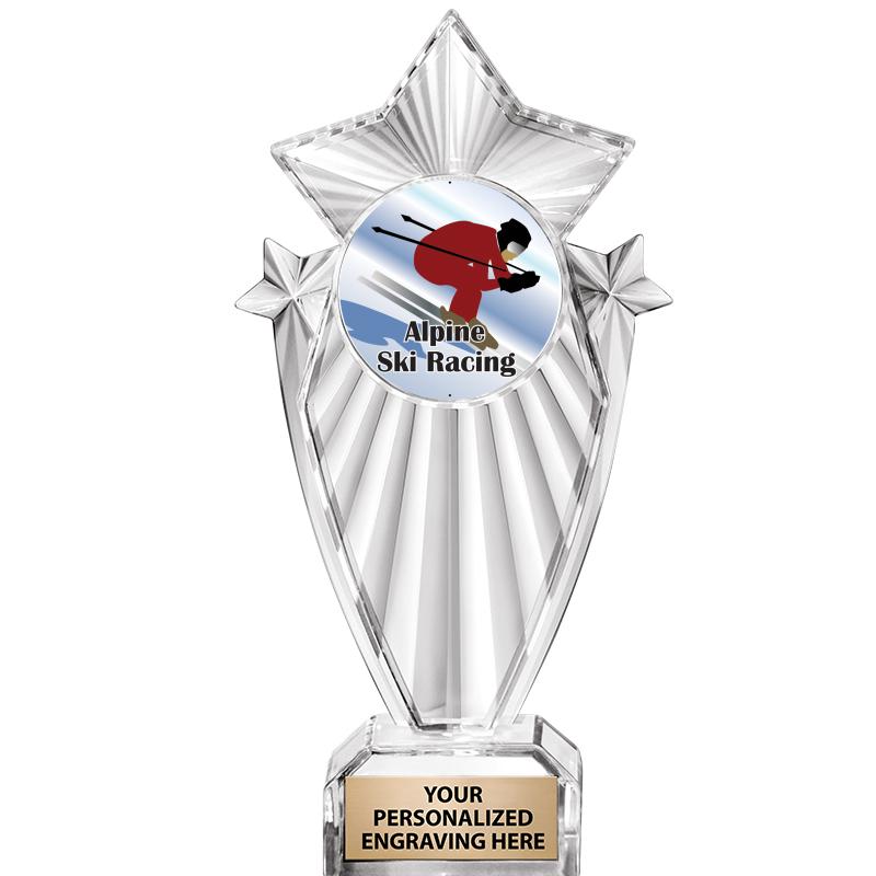 8"CLEAR STARGRAM ICICLE TROPHY