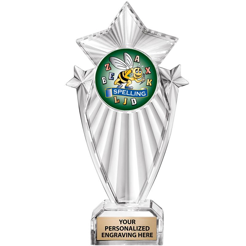 8"CLEAR STARGRAM ICICLE TROPHY