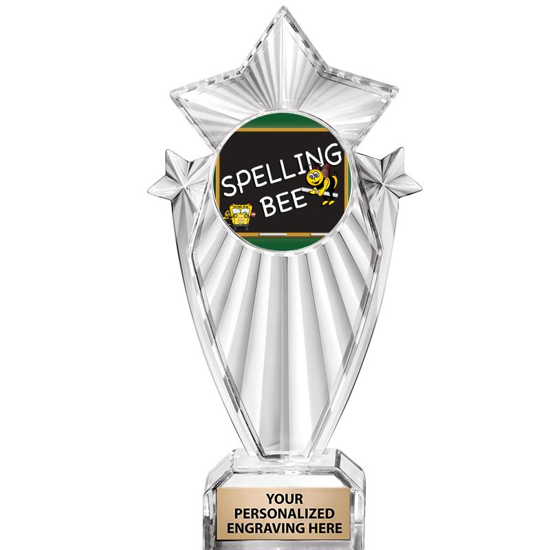 8"CLEAR STARGRAM ICICLE TROPHY