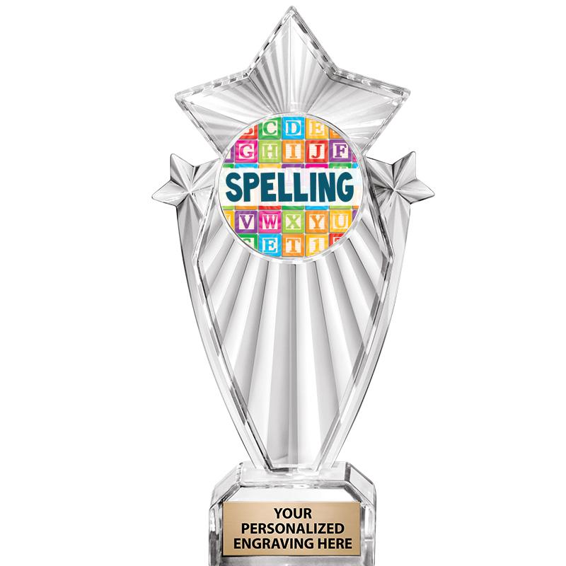 8"CLEAR STARGRAM ICICLE TROPHY