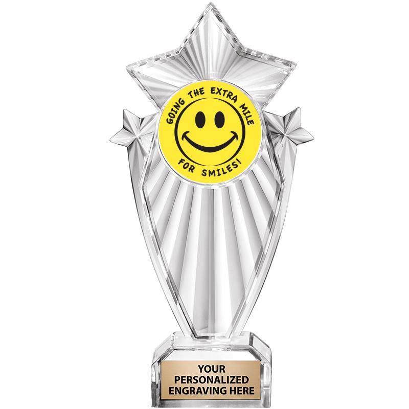 8"CLEAR STARGRAM ICICLE TROPHY